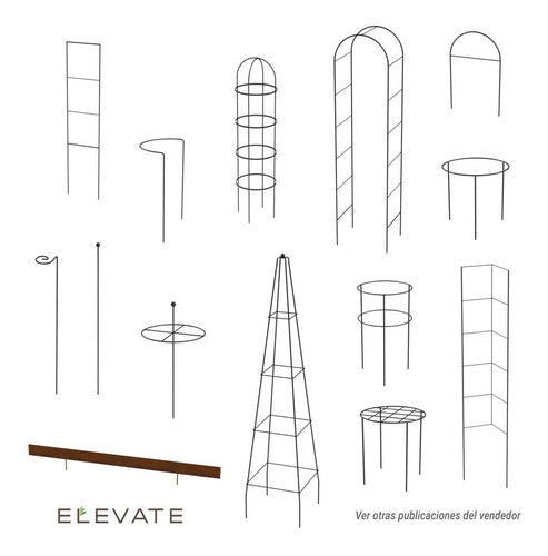 Elevate.Jardin Medium Cone Iron Tutor for Oxidizing 6