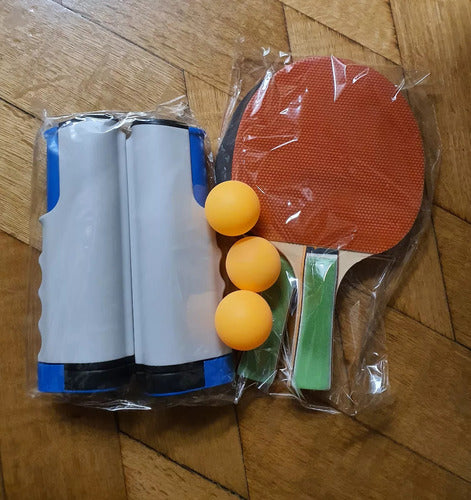 Set De Ping Pong 6 Piezas Red Paletas + Pelotas Portátil 2