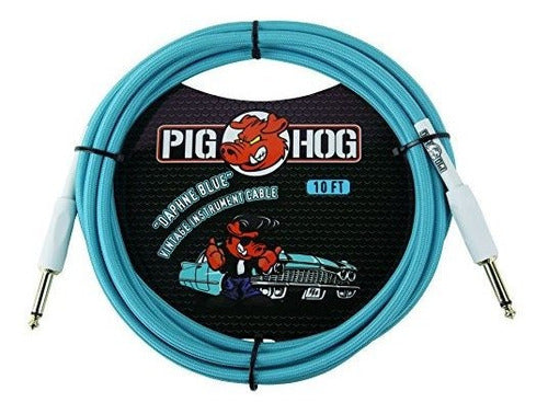 Pig Hog Classic Series Audio Cable for Instruments - Daphne Blue 0