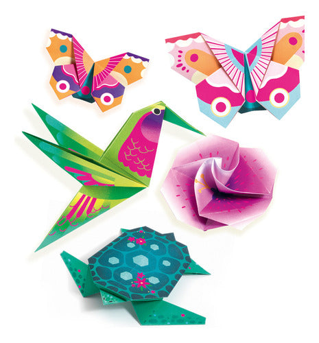 Djeco Origami Trópicos Fauna Y Flora De Neón Nivel 3 +7 Años 3