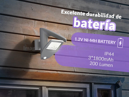 Lutec Luz Led Exterior Con Panel Solar Detector Movimiento P9011 4