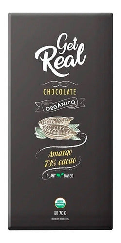 Get Real Chocolate Amargo 73% Cacao Organico 0