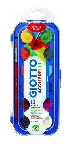 Giotto Large Watercolors X12 Colors Es/plastic 0