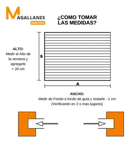 Magallanes Aberturas Cortina Persiana Plástica De Enrollar Pvc Blanco 4