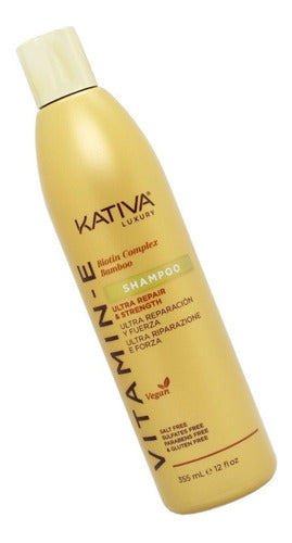 Kativa Vitamin-E Ultra Repair Shampoo for Strength Vegan 3