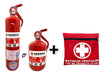 Vehicle Emergency Kit + 1kg Georgia Fire Extinguisher Auto Safety VTV 0