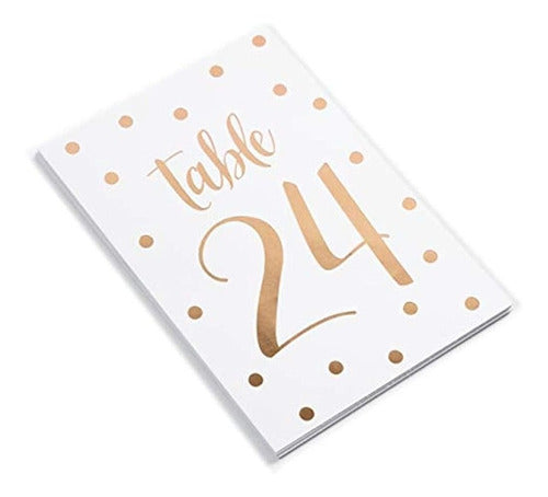 Sweetzer & Orange Rose Gold Table Numbers for Weddings 1 1