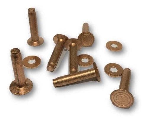 Copper Rivets with Washer 5/8" Box 200g Leatherwork 0