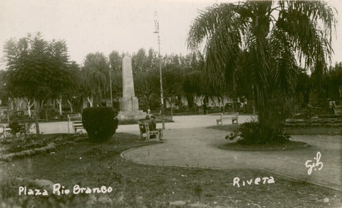 Rivera - Plaza Río Branco En El Año 1942 - Lámina 45x30 Cm. 0