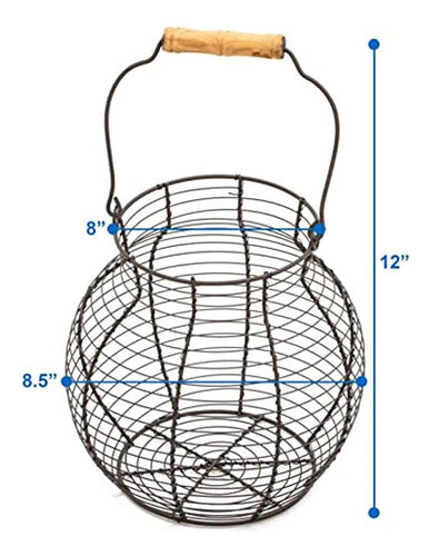 Canasta De Huevos De Alambre - Estilo Vintage - Por Trademar 1