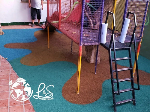 LSINDUSTRIAS Continuous Rubber Flooring In Situ for Playgrounds, Schools, Gyms 5