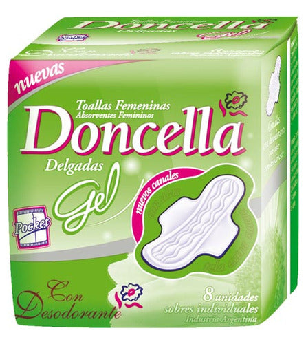 Pack of 50 Units Feminine Pads with Wings Cdes 8 Doncella T 0