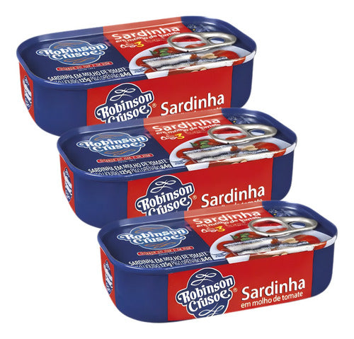 Kit 3 Sardinha Em Molho De Tomate Robinson Crusoe Lata 125g 0