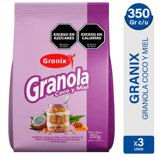 Granola Granix Crocante Cereales Coco Miel Bajo En Sodio X3 0