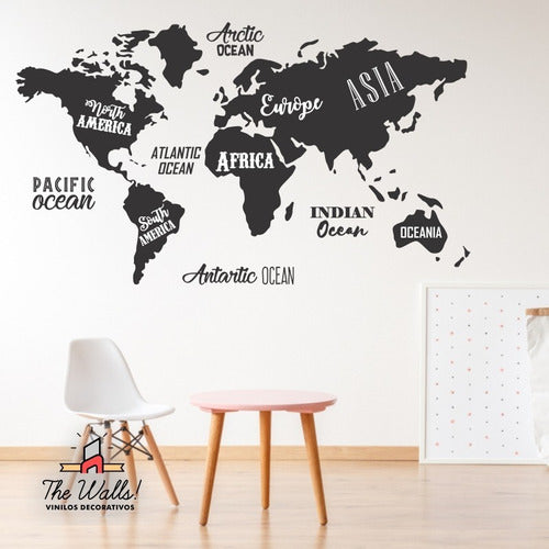 Giant World Map Wall Decal - Free Shipping 1