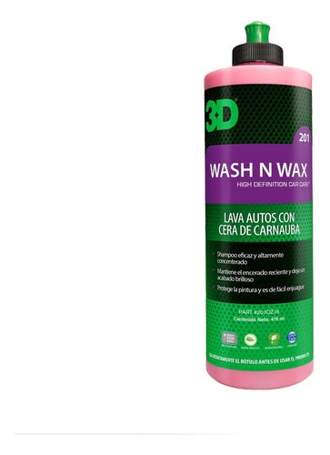 3D Wash & Wax Shampoo with Carnauba Wax 500ml 0