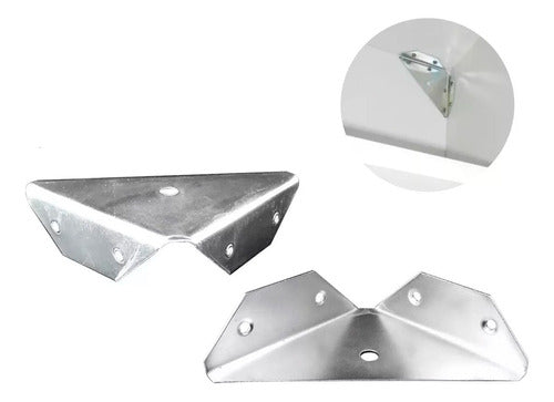 Soluzione Zinc Plated Corner Brackets for Cabinets - 50 Units 0