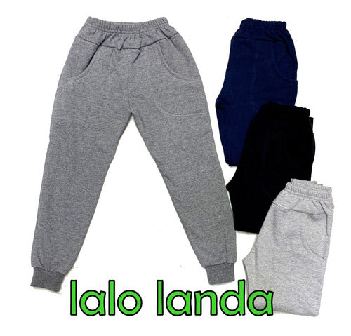 Lalo Landa Jogging Pants with Cuff 4 to 16 Double Fleece School Colors 1