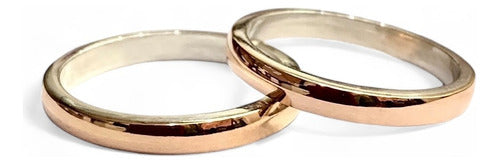 Athena Silver and Red Gold Engagement Rings 0