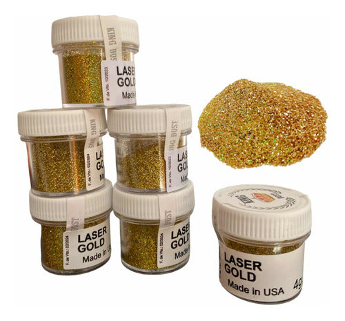 King Dust Edible Glitter Gold Laser 4g 0