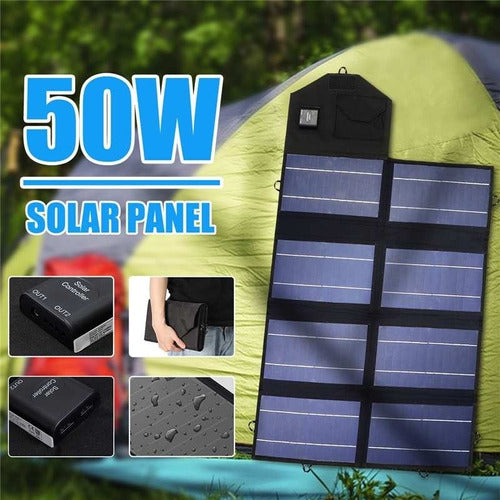 Panel Solar  50w  Plegable Impermeable Ph Ventas 1