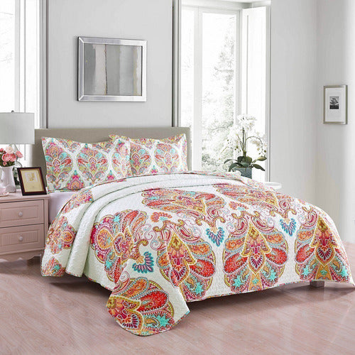 Haussman Unity Orange Quilt Bedspread 160x260 + 1 Pillowcase 70x50cm 1