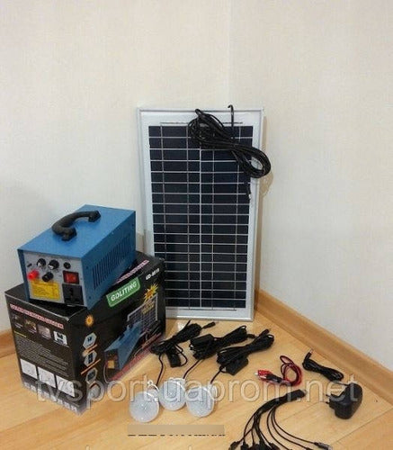 Kit  Solar Solar Con Inversor 220v/ 100w, Sistema Emergencia 1