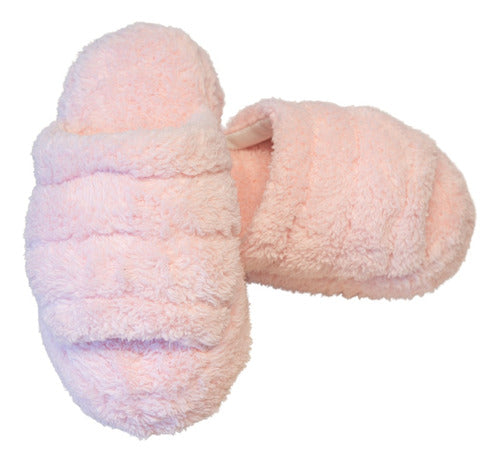 Pantys Pantuflon Mujer Peluche Ojotas Cómodas Liviana 1