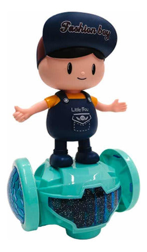 Fashion Boy Scooter Doll with LED Light and Sound 0