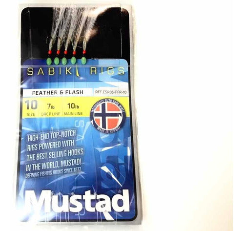 Mustad Linea Sabiki #10 - Feather & Flash - Pesca De Mar 1