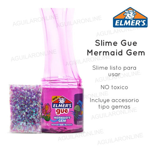 Elmer's Slime Gue Mermaid Gem Sirena Gemas Crunchy 1