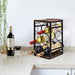 Soduku Rustic Wood Countertop Wine Rack 6 Bottles No Assembly Needed 6