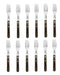 Set of 12 Tramontina Oak Polywood Table Forks 0