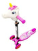Unicorn Kids Scooter 4-Wheel Pink Adjustable Height Metal PVC Structure 55/60 Kg Capacity 1