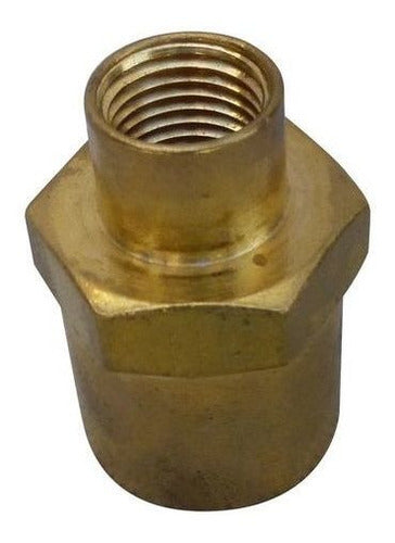 Luva De Redução Latão M.f 1/4 Npt X 1/2 Npt 1