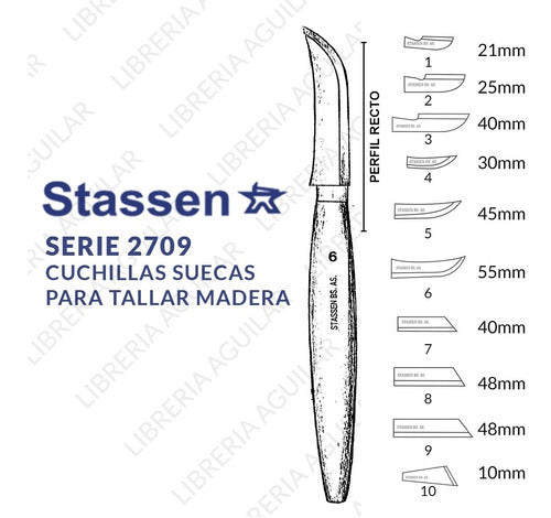 Swedish Blades for Wood Carving Stassen 2709 No. 10 3