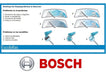 Bosch Kit X2 Front Wiper Blades Aerofit Chevrolet Cruze 4