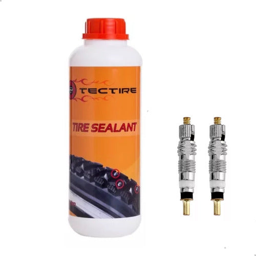 Kit Liquido Selante Tectire Tubeless 1lt+par De Núcleo Válvu 0