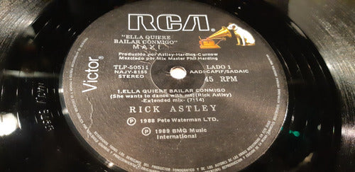 Rick Astley Ella Quiere Bailar Conmigo Vinilo Maxi Argentina 1