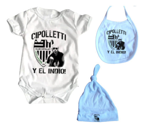 Genérica Baby Outfit Set 3 Pieces - El Indio Y Cipolletti 0