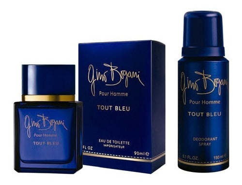 Perfume Gino Bogani Tout Bleu Eau De Toilette X 90ml + Deo 0