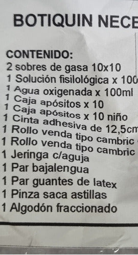 Botiquin Primeros Auxilios Completo Madera Grande De 15 Unid 2