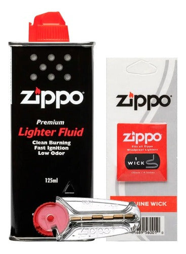 Zippo Original Replacement Fluid Kit with Stones and Wick 0