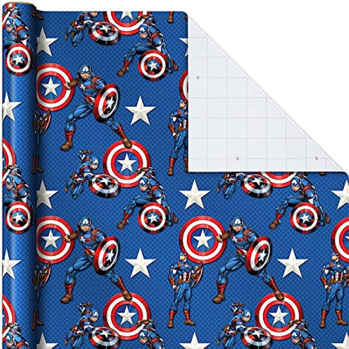 Papel De Regalo Hallmark Avengers Con Líneas De Corte En El 4