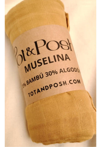 Tot and Posh Manta De Muselina Para Bebé - 70% Bambú Y 30% Algodón, Suave 3