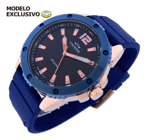 Montreal Men's Watch ML1657 Luminous Hands Silicone Strap 1