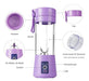 Portable Rechargeable USB Mini Blender 380ml 4 Blades Powerful 13