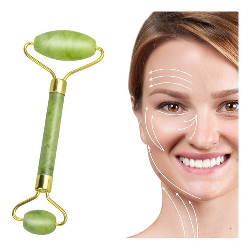 MBURI SPORT Jade Roller Face Massager for Eye Contouring - Reduces Swelling 0