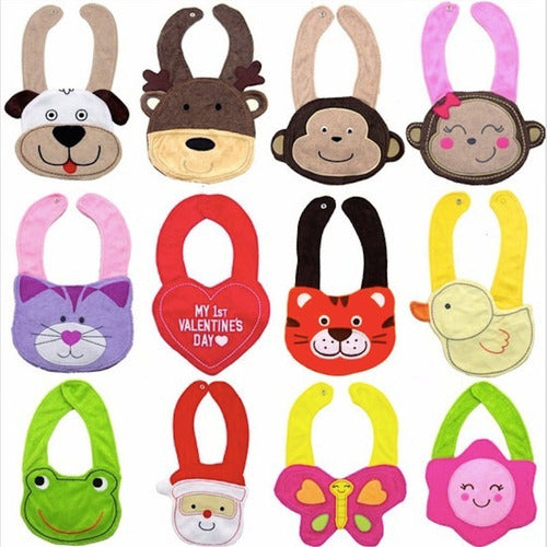 Carter's Animal Shapes Heart Bibs for Baby Boy and Girl Pack of 2 1