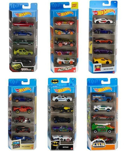 Hot Wheels C/5 Carrinhos Sortidos Sem Repetir - Mattel 1